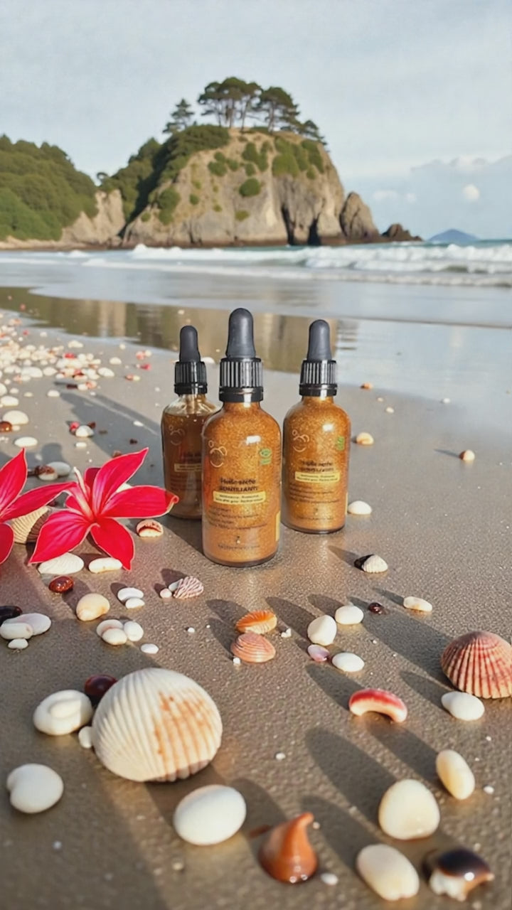 Huile scintillante corps Clémence & Vivien